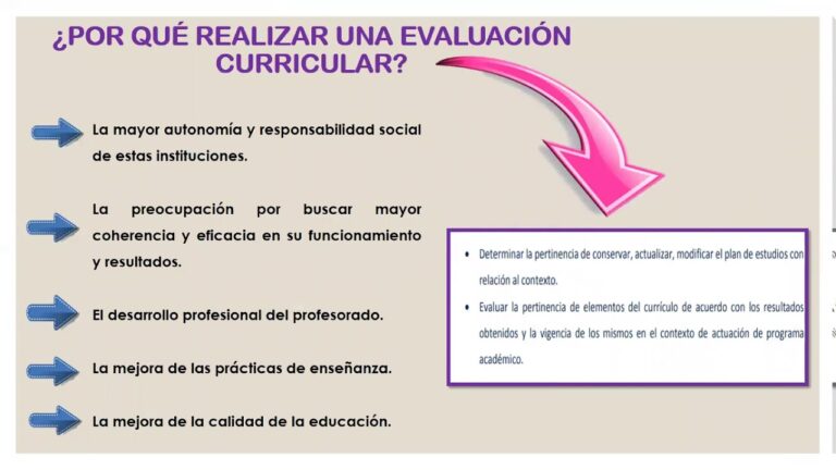 Impacto de la Evaluaci&oacute;n en la Calidad Curricular